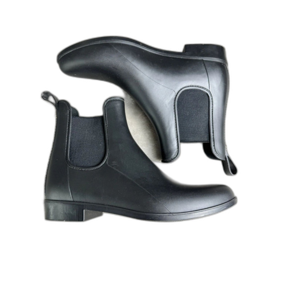 Sam Edelman Tinsley Rain Boots Womens  US 7 Black Rubber Outdoor Pull on cropped - Picture 3 of 8